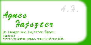 agnes hajszter business card