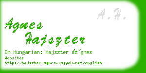 agnes hajszter business card